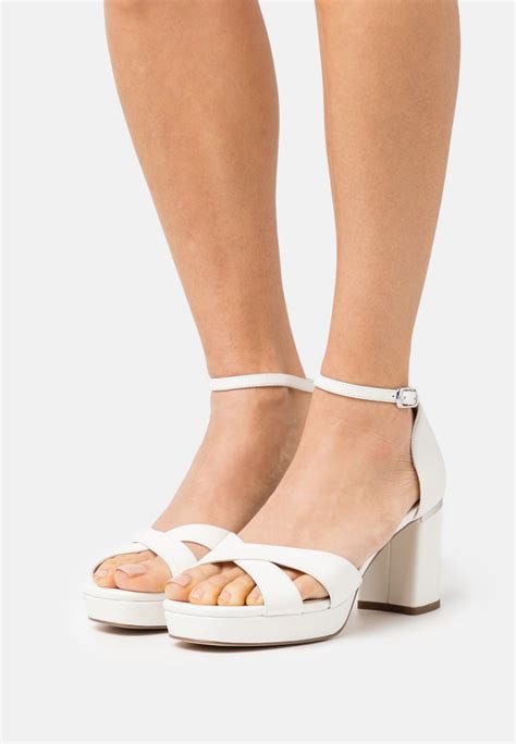 Anna Field Wide Fit Leather Sandále Na Platforme Whitebiela