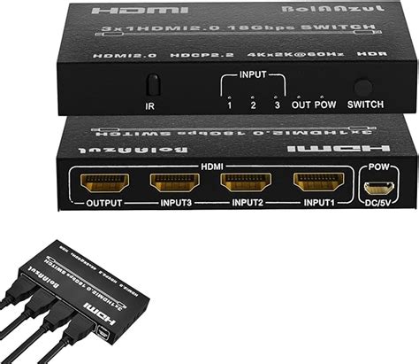 Amazon K Hdmi Switch Hz K In Out Bolaazul K Hz