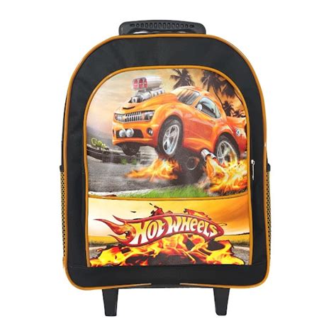 Mochila Escolar Grande De Rodinha Hot Wheels Shopee Brasil