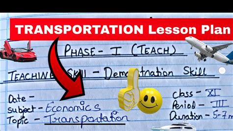 Means Of Transport Lesson Plan On Means Of Transport Economics Lesson