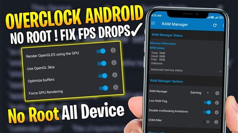 Overclock Android No Root Fix FPS Drop Max FPS Fix Lag No Root