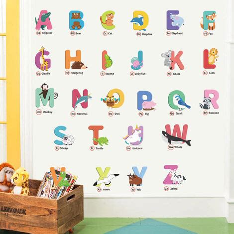 Adhesivos De Pared Alfabeto Ingl S Abc Y Letras De Superh Roes Adhesivo