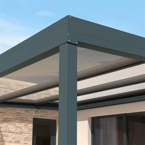 Pergola Allure Polycarbonate en aluminium à toit rétractable