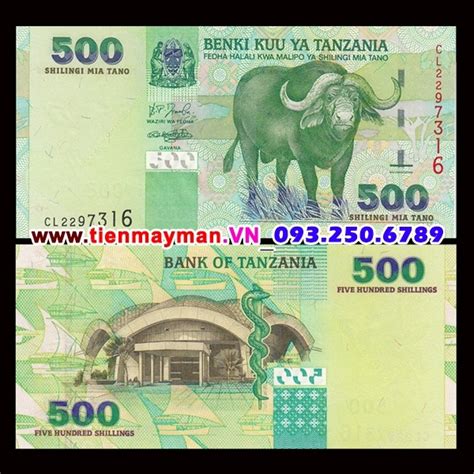 Tiền Giấy Tanzania 500 Shillings 2003 Unc Tiền Lì Xì Tết 2025 Quà