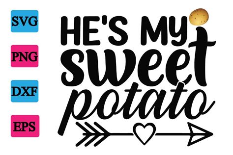 Hes My Sweet Potato Svg Design Graphic By Febrilife Pro · Creative Fabrica