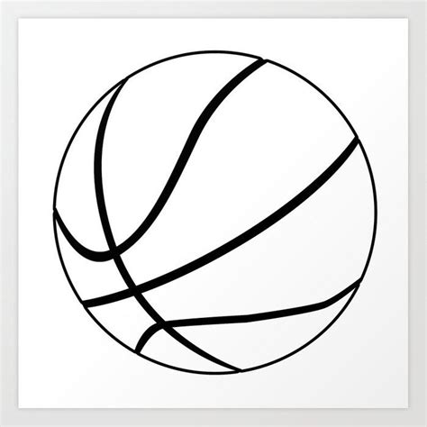 Black And White Basketball Art PrintBlack And White Basketball Art ...