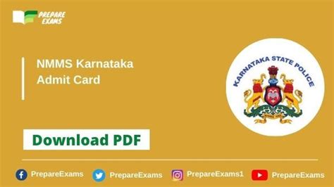 Nmms Karnataka Admit Card 2022 Pdf Out Check Exam Date Current