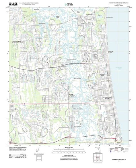 2012 Jacksonville Beach, FL - Florida - USGS Topographic Map ...