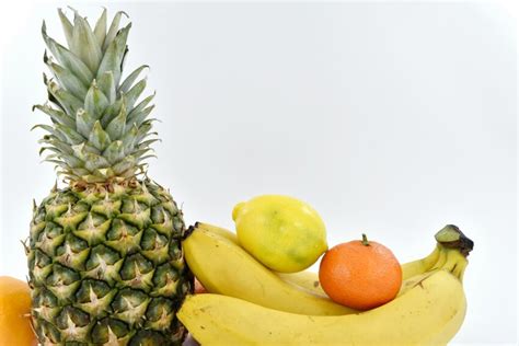 Kostenlose Bild Banane Zitrone Mandarine Essen Ananas Gesund