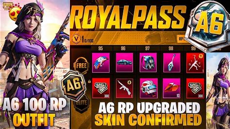 A6 Royal Pass Rewards 1 To 100 A6 Royal Pass Upgrade Gun Skin Royal