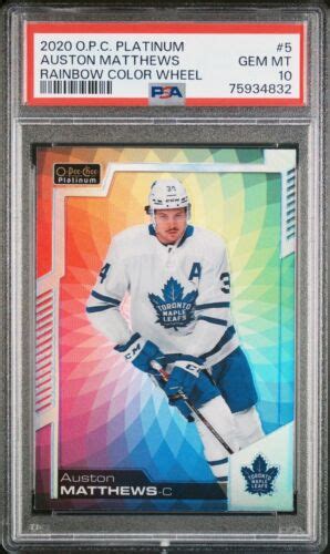 2020 21 O Pee Chee Platinum Rainbow Color Wheel 5 Auston Matthews