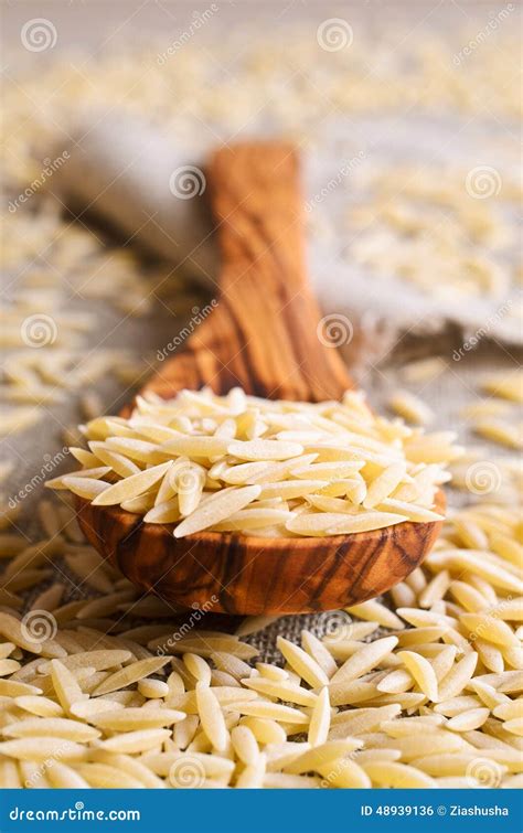 Orzo A Form Of Pasta Shaped Like Rice Stock Photography