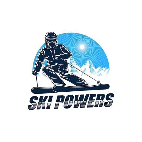 Snowboard Logo Design Skisport Logo Illustrationsvektor Premium Vektor