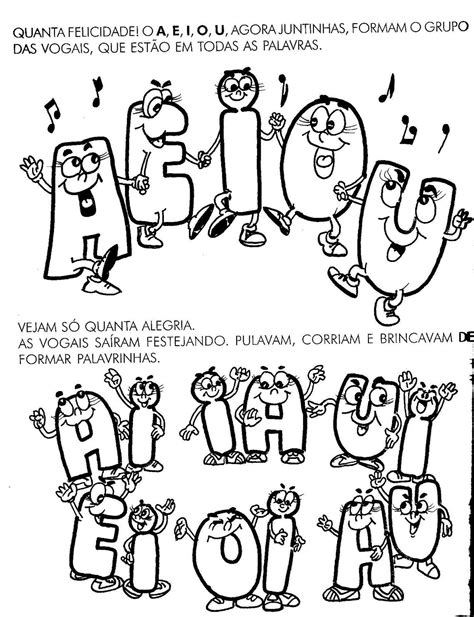 A Historia Das Vogais - A HISTÓRIA DAS VOGAIS-ESPAÇO EDUCAR