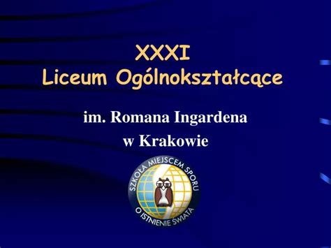 PPT XXXI Liceum Ogólnokształcące PowerPoint Presentation free