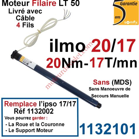 Somfy Moteur Filaire Electronique Ilmo Wt R Glage