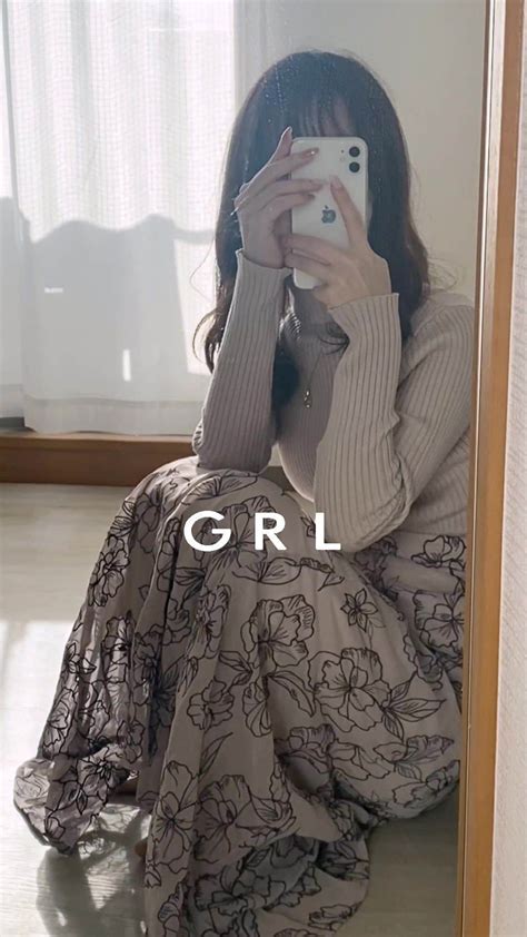 Grlさんのインスタグラム動画 Grlinstagram「grlコーデを紹介するよ💕 カシミヤタッチハイネックニットトップス