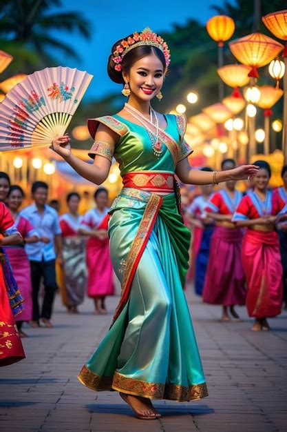 Premium Photo | Singkil Dancer holding hand fans