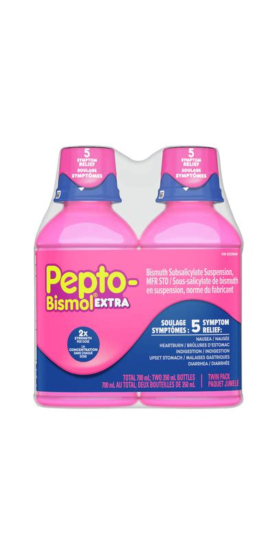 Buy Pepto Bismol Extra Strong Liquid Twin Pack Original At Wellca
