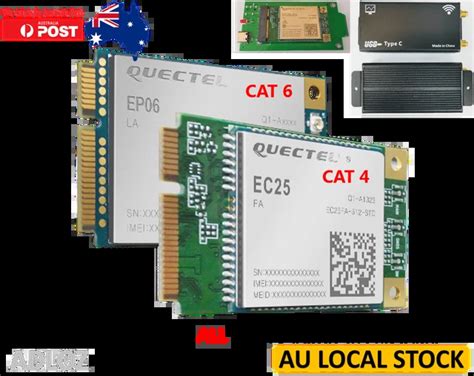 AU VERSION UNLOCKED Quectel EP06-E EC25-AU Mini PCIe 4G Module & USB ...