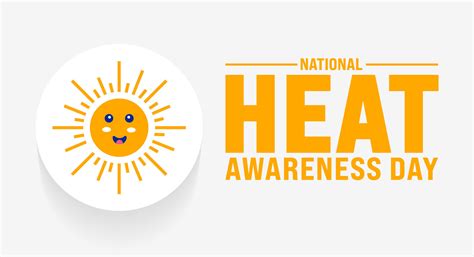 National Heat Awareness Day Background Template Holiday Concept Use