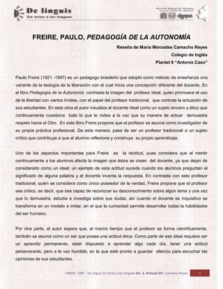 Freire paulo pedagogía de la autonomía PDF