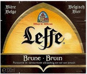 Drink Label Leffe Bruin Cl Brouwerij Hoegaarden Inbev