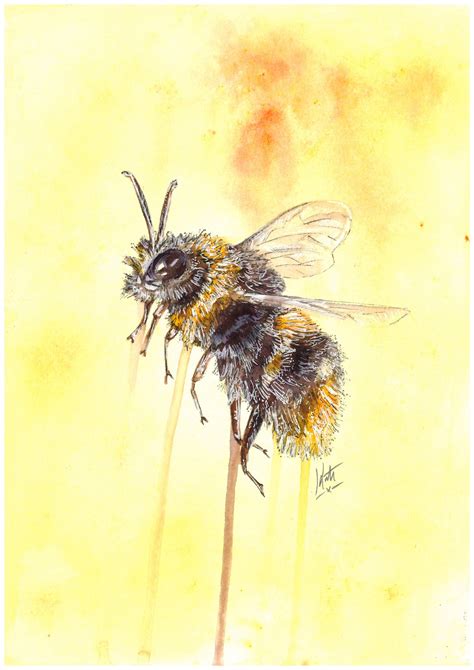 Bee Painting Bees Bee Giclee Print Bumble Bee Giclee Print Bee