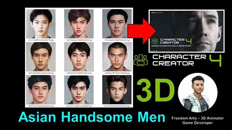 Asian Handsome Men Headshot Pack 01 Character Creator 4 High