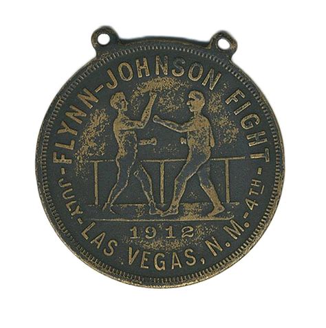 1912 Jack Johnson vs. Fireman Jim Flynn Souvenir Medal