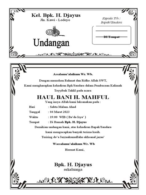 Undangan Tahlil Pdf