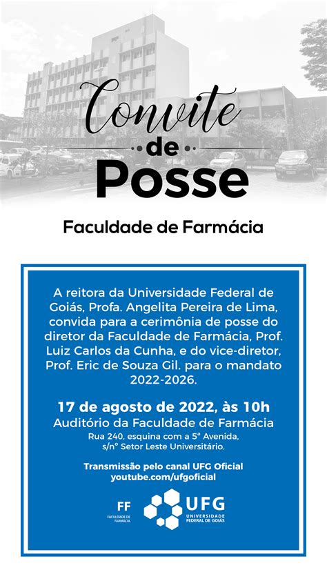 Posse Cargos De Diretor E Vice Diretor Da Faculdade De Farmácia Ufg