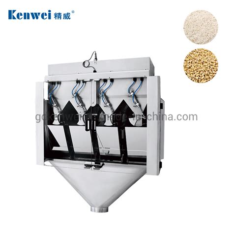 High Speed Head Linear Weigher For Weighing Sugar Salt Seeds Rice