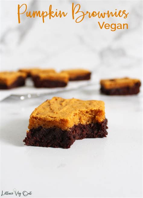 Vegan Pumpkin Brownies Recipe Vegan Snack Recipes Pumpkin Brownie