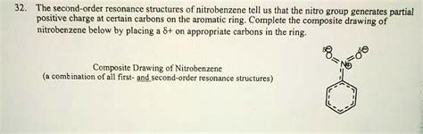 Solved 32 The Second Order Resonance Structures Of Nitrobenzene Tell