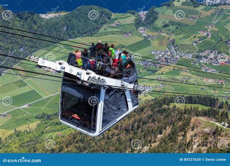 Gondola Of Stanserhorn Cabrio Cable Car To Stanserhorn Mountain ...