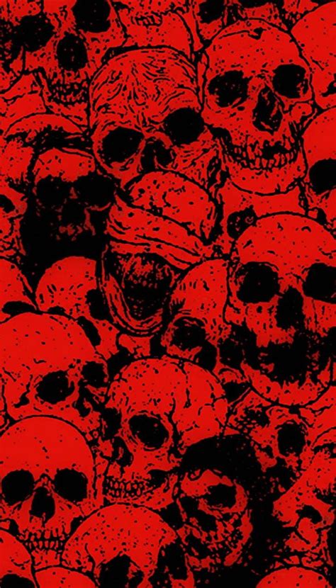 Red Skulls Wallpaper