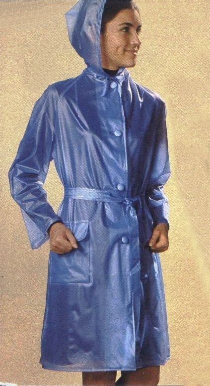 60s Vintage Plastic Mac Rain Wear Rainwear Girl Pvc Raincoat