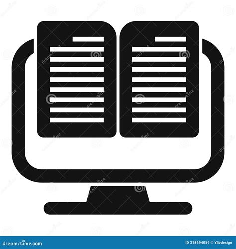 Digital Document Comparison On Computer Screen Icon Stock Vector