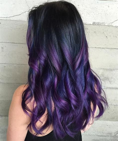 30 Balayage Straight Hair Color Ideas For 2024 Purple Hair Highlights