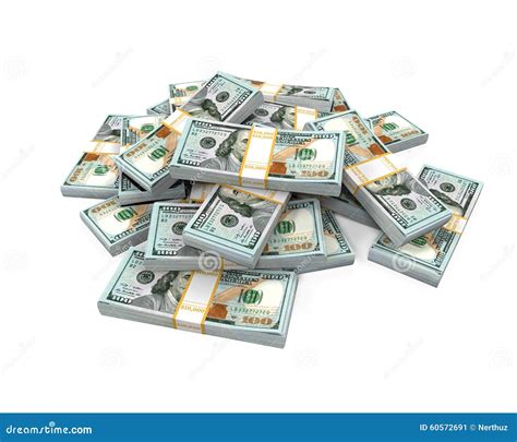 Stacks Of New 100 Us Dollar Banknotes Stock Image Image Of Dollar