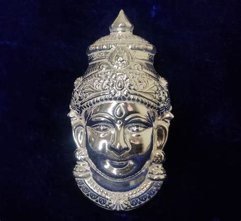 Buy Silver Plated Varalakshmi Face For Lakshmi Pooja Goddess Lakshmi