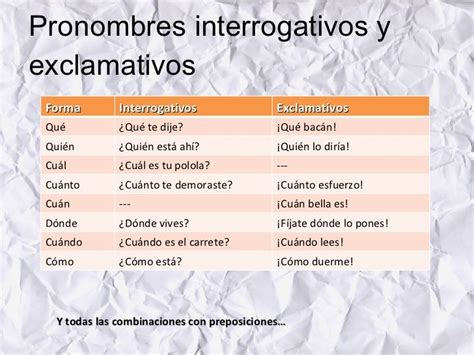 Pronombres Interrogativos Y Exclamativos Pronombres Interrogativos Leer