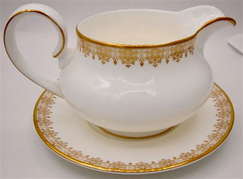 Royal Doulton Gold Lace H4989 Bone China Gravy Boat And Etsy