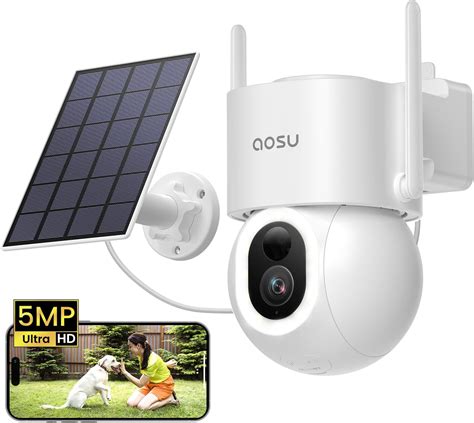 Aosu K Cam Ra Surveillance Wifi Exterieure Sans Fil Mp Camera De