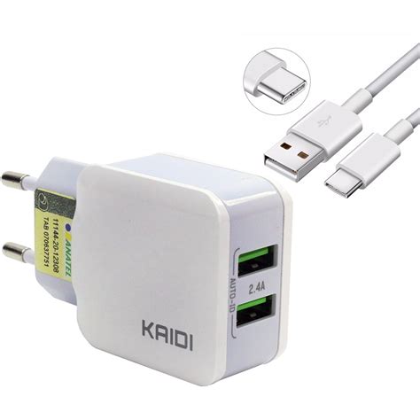 Kit Carregadores Turbo Celular Smartphone Usb Cabo Usb Original