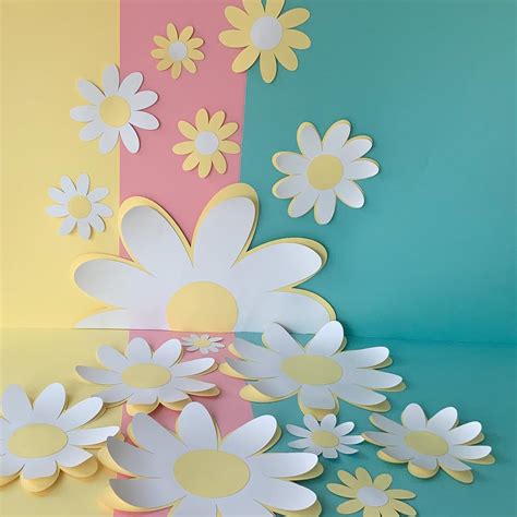 Pinfliers Daisy Theme Birthday Decoration Paper Decoration Items For