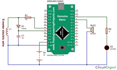 Metal Detector Circuit Diagram Using Microcontroller