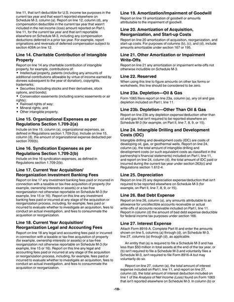 Download Instructions For Irs Form 1065 Schedule M 3 Net Income Loss