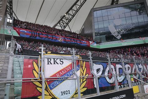 PKO Ekstraklasa Kibice Rakowa Częstochowa na meczu z Legią w Warszawie